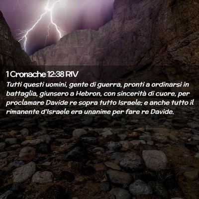 Picture 02 - 1 Cronache 12:38 RIV - Tutti questi uomini, gente di guerra, pronti a - Bible Verse Picture