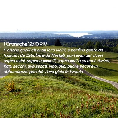 Picture 02 - 1 Cronache 12:40 RIV - E anche quelli ch’eran loro vicini, e perfino - Bible Verse Picture