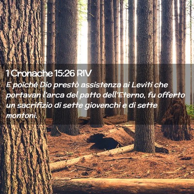 Picture 02 - 1 Cronache 15:26 RIV - E poiché Dio prestò assistenza ai Leviti che - Bible Verse Picture