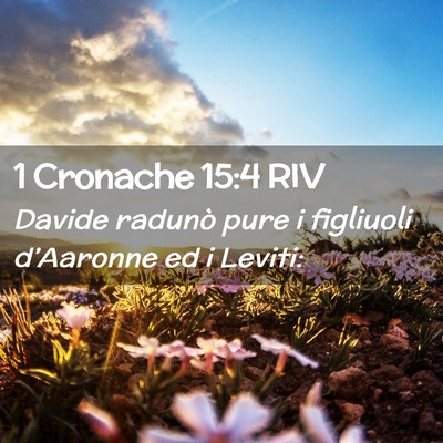 Picture 02 - 1 Cronache 15:4 RIV - Davide radunò pure i figliuoli d’Aaronne ed i - Bible Verse Picture