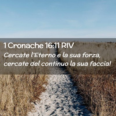Picture 02 - 1 Cronache 16:11 RIV - Cercate l’Eterno e la sua forza, cercate del - Bible Verse Picture
