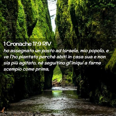 Picture 02 - 1 Cronache 17:9 RIV - ho assegnato un posto ad Israele, mio popolo, e - Bible Verse Picture