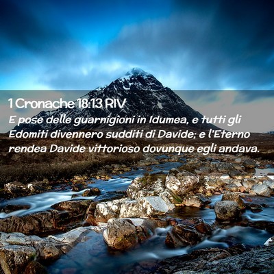 Picture 02 - 1 Cronache 18:13 RIV - E pose delle guarnigioni in Idumea, e tutti gli - Bible Verse Picture