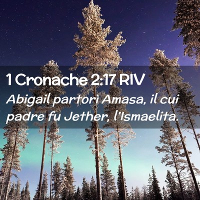 Picture 02 - 1 Cronache 2:17 RIV - Abigail partorì Amasa, il cui padre fu Jether, - Bible Verse Picture