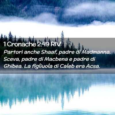 Picture 02 - 1 Cronache 2:49 RIV - Partorì anche Shaaf, padre di Madmanna, Sceva, - Bible Verse Picture