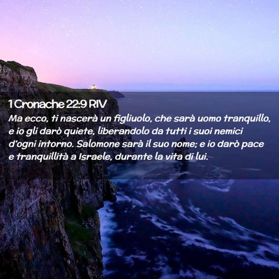 Picture 02 - 1 Cronache 22:9 RIV - Ma ecco, ti nascerà un figliuolo, che sarà uomo - Bible Verse Picture