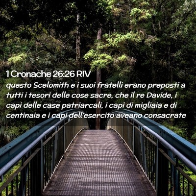Picture 02 - 1 Cronache 26:26 RIV - questo Scelomith e i suoi fratelli erano preposti - Bible Verse Picture