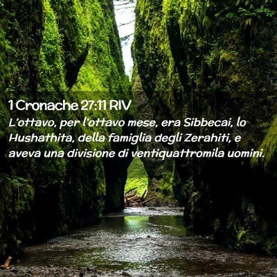 Picture 02 - 1 Cronache 27:11 RIV - L’ottavo, per l’ottavo mese, era Sibbecai, lo - Bible Verse Picture