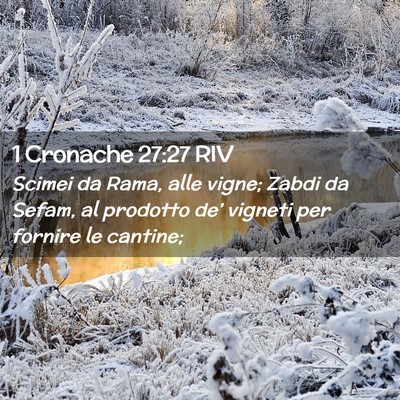Picture 02 - 1 Cronache 27:27 RIV - Scimei da Rama, alle vigne; Zabdi da Sefam, al - Bible Verse Picture