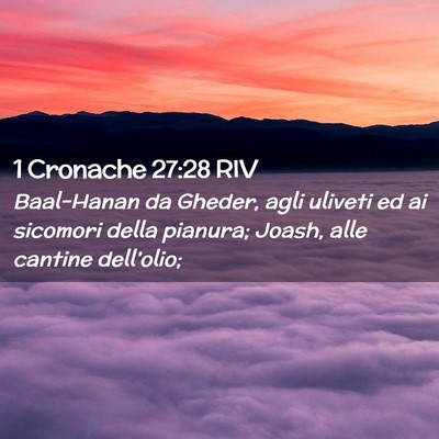 Picture 02 - 1 Cronache 27:28 RIV - Baal-Hanan da Gheder, agli uliveti ed ai sicomori - Bible Verse Picture