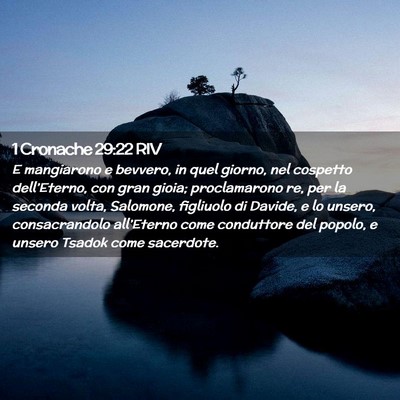 Picture 02 - 1 Cronache 29:22 RIV - E mangiarono e bevvero, in quel giorno, nel - Bible Verse Picture