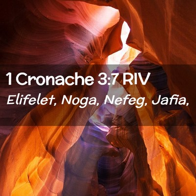 Picture 02 - 1 Cronache 3:7 RIV - Elifelet, Noga, Nefeg, - Bible Verse Picture