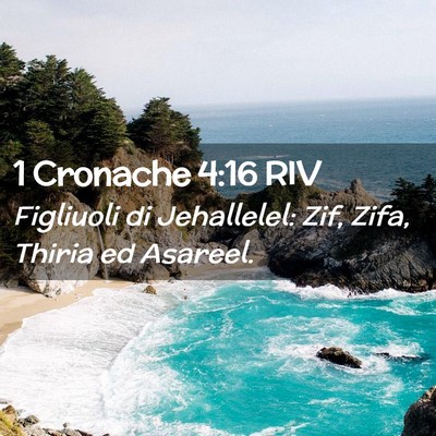 Picture 02 - 1 Cronache 4:16 RIV - Figliuoli di Jehallelel: Zif, Zifa, Thiria ed - Bible Verse Picture