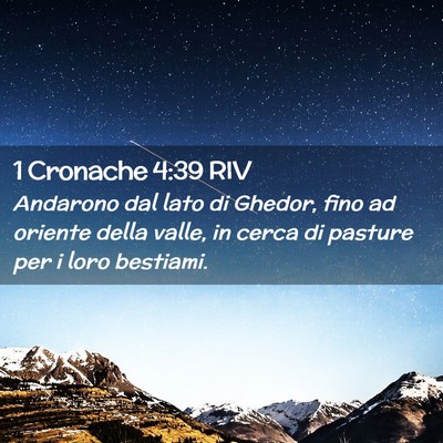Picture 02 - 1 Cronache 4:39 RIV - Andarono dal lato di Ghedor, fino ad oriente - Bible Verse Picture