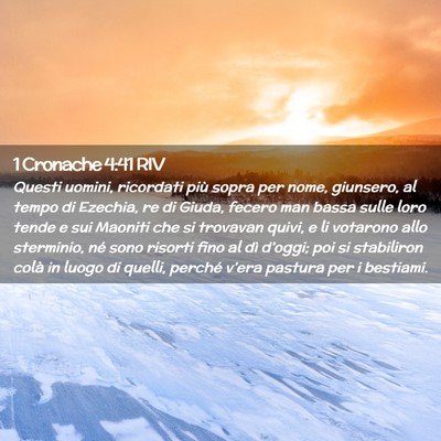 Picture 02 - 1 Cronache 4:41 RIV - Questi uomini, ricordati più sopra per nome, - Bible Verse Picture