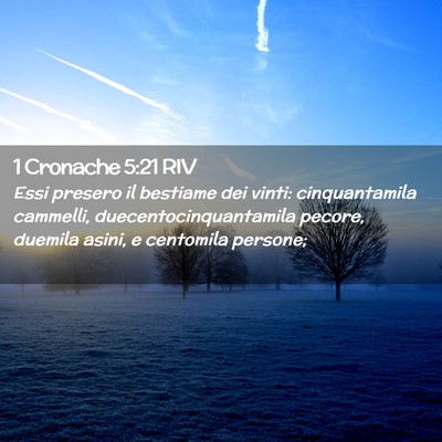 Picture 02 - 1 Cronache 5:21 RIV - Essi presero il bestiame dei vinti: cinquantamila - Bible Verse Picture