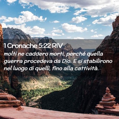 Picture 02 - 1 Cronache 5:22 RIV - molti ne caddero morti, perché quella guerra - Bible Verse Picture