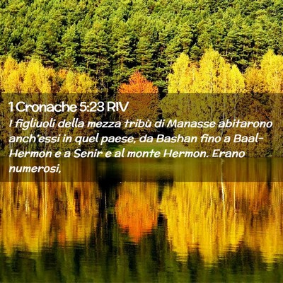 Picture 02 - 1 Cronache 5:23 RIV - I figliuoli della mezza tribù di Manasse - Bible Verse Picture