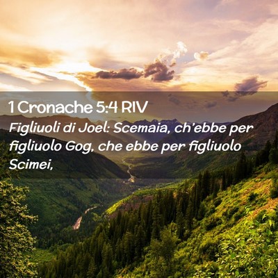 Picture 02 - 1 Cronache 5:4 RIV - Figliuoli di Joel: Scemaia, ch’ebbe per - Bible Verse Picture