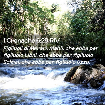 Picture 02 - 1 Cronache 6:29 RIV - Figliuoli di Merari: Mahli, che ebbe per - Bible Verse Picture