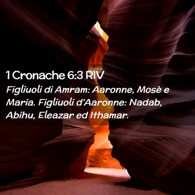 Picture 02 - 1 Cronache 6:3 RIV - Figliuoli di Amram: Aaronne, Mosè e Maria. - Bible Verse Picture