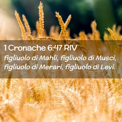 Picture 02 - 1 Cronache 6:47 RIV - figliuolo di Mahli, figliuolo di Musci, figliuolo - Bible Verse Picture