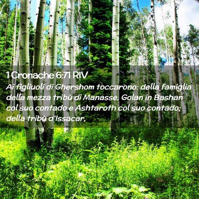 Picture 02 - 1 Cronache 6:71 RIV - Ai figliuoli di Ghershom toccarono: della - Bible Verse Picture