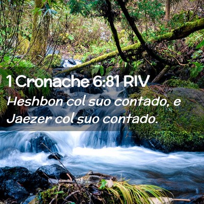 Picture 02 - 1 Cronache 6:81 RIV - Heshbon col suo contado, e Jaezer col suo - Bible Verse Picture