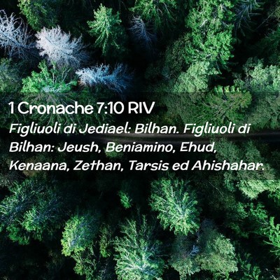 Picture 02 - 1 Cronache 7:10 RIV - Figliuoli di Jediael: Bilhan. Figliuoli di - Bible Verse Picture