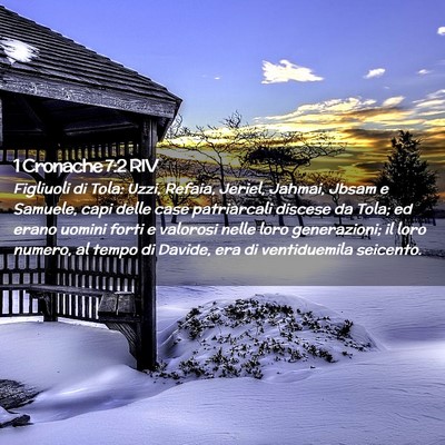 Picture 02 - 1 Cronache 7:2 RIV - Figliuoli di Tola: Uzzi, Refaia, Jeriel, Jahmai, - Bible Verse Picture