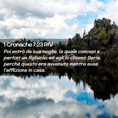 Picture 02 - 1 Cronache 7:23 RIV - Poi entrò da sua moglie, la quale concepì e - Bible Verse Picture
