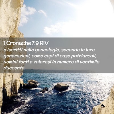 Picture 02 - 1 Cronache 7:9 RIV - e iscritti nelle genealogie, secondo le loro - Bible Verse Picture