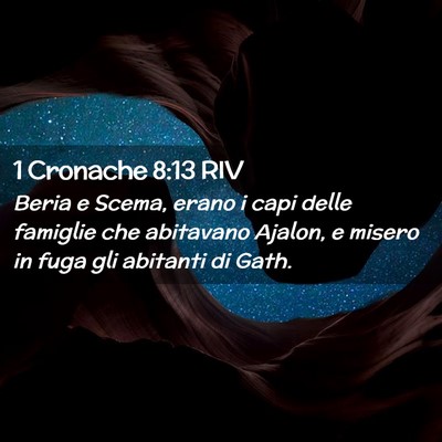 Picture 02 - 1 Cronache 8:13 RIV - Beria e Scema, erano i capi delle famiglie che - Bible Verse Picture