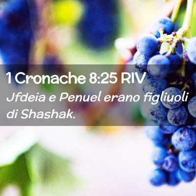 Picture 02 - 1 Cronache 8:25 RIV - Jfdeia e Penuel erano figliuoli di - Bible Verse Picture