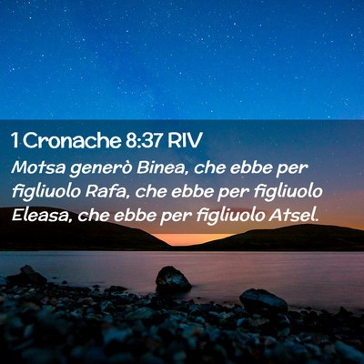 Picture 02 - 1 Cronache 8:37 RIV - Motsa generò Binea, che ebbe per figliuolo Rafa, - Bible Verse Picture