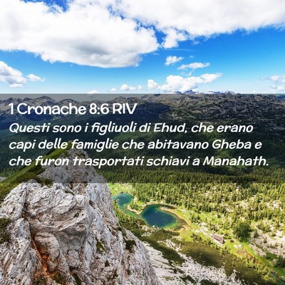 Picture 02 - 1 Cronache 8:6 RIV - Questi sono i figliuoli di Ehud, che erano capi - Bible Verse Picture