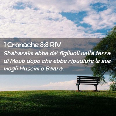 Picture 02 - 1 Cronache 8:8 RIV - Shaharaim ebbe de’ figliuoli nella terra di - Bible Verse Picture
