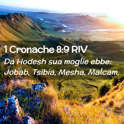 Picture 02 - 1 Cronache 8:9 RIV - Da Hodesh sua moglie ebbe: Jobab, Tsibia, Mesha, - Bible Verse Picture