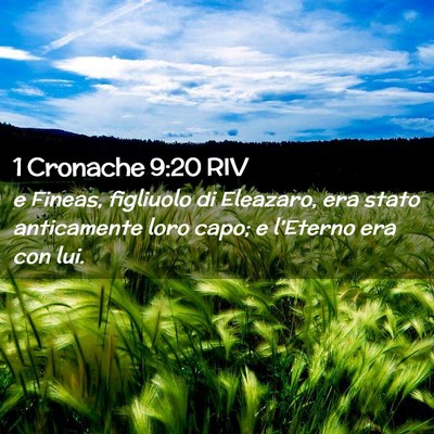 Picture 02 - 1 Cronache 9:20 RIV - e Fineas, figliuolo di Eleazaro, era stato - Bible Verse Picture