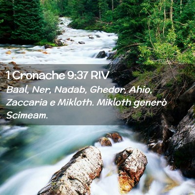 Picture 02 - 1 Cronache 9:37 RIV - Baal, Ner, Nadab, Ghedor, Ahio, Zaccaria e - Bible Verse Picture