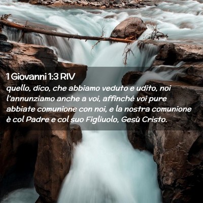 Picture 02 - 1 Giovanni 1:3 RIV - quello, dico, che abbiamo veduto e udito, noi - Bible Verse Picture