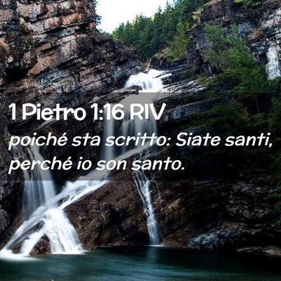 Picture 02 - 1 Pietro 1:16 RIV - poiché sta scritto: Siate santi, perché io son - Bible Verse Picture