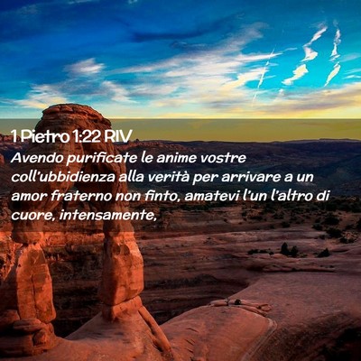 Picture 02 - 1 Pietro 1:22 RIV - Avendo purificate le anime vostre - Bible Verse Picture