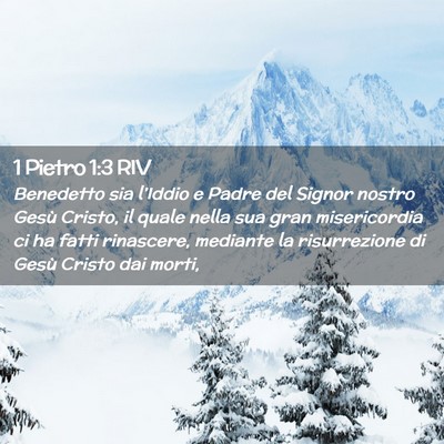 Picture 02 - 1 Pietro 1:3 RIV - Benedetto sia l’Iddio e Padre del Signor nostro - Bible Verse Picture