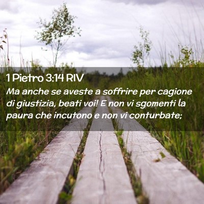 Picture 02 - 1 Pietro 3:14 RIV - Ma anche se aveste a soffrire per cagione di - Bible Verse Picture