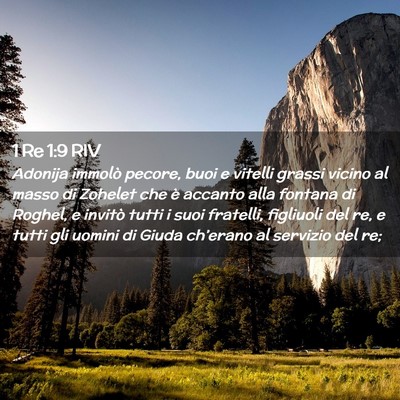 Picture 02 - 1 Re 1:9 RIV - Adonija immolò pecore, buoi e vitelli grassi - Bible Verse Picture