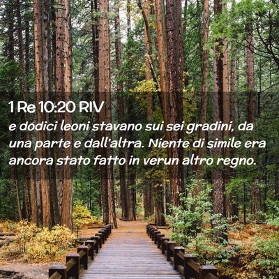 Picture 02 - 1 Re 10:20 RIV - e dodici leoni stavano sui sei gradini, da una - Bible Verse Picture