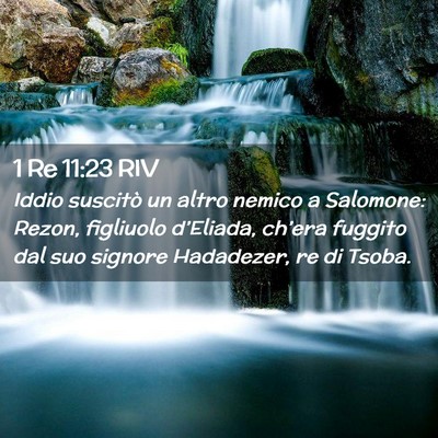 Picture 02 - 1 Re 11:23 RIV - Iddio suscitò un altro nemico a Salomone: Rezon, - Bible Verse Picture