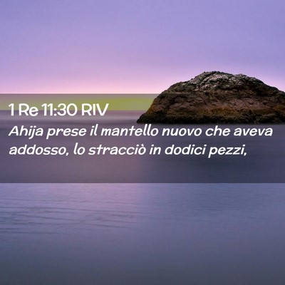 Picture 02 - 1 Re 11:30 RIV - Ahija prese il mantello nuovo che aveva addosso, - Bible Verse Picture