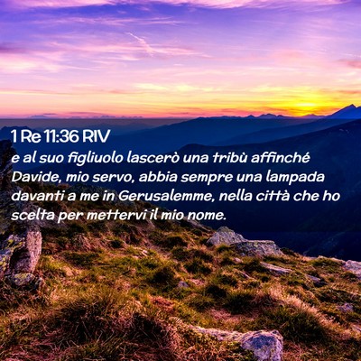 Picture 02 - 1 Re 11:36 RIV - e al suo figliuolo lascerò una tribù affinché - Bible Verse Picture